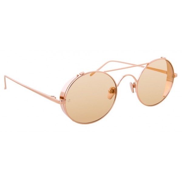 Linda Farrow - Occhiali da Sole Ovali 427 C13 - Oro Rosa - Linda Farrow Eyewear