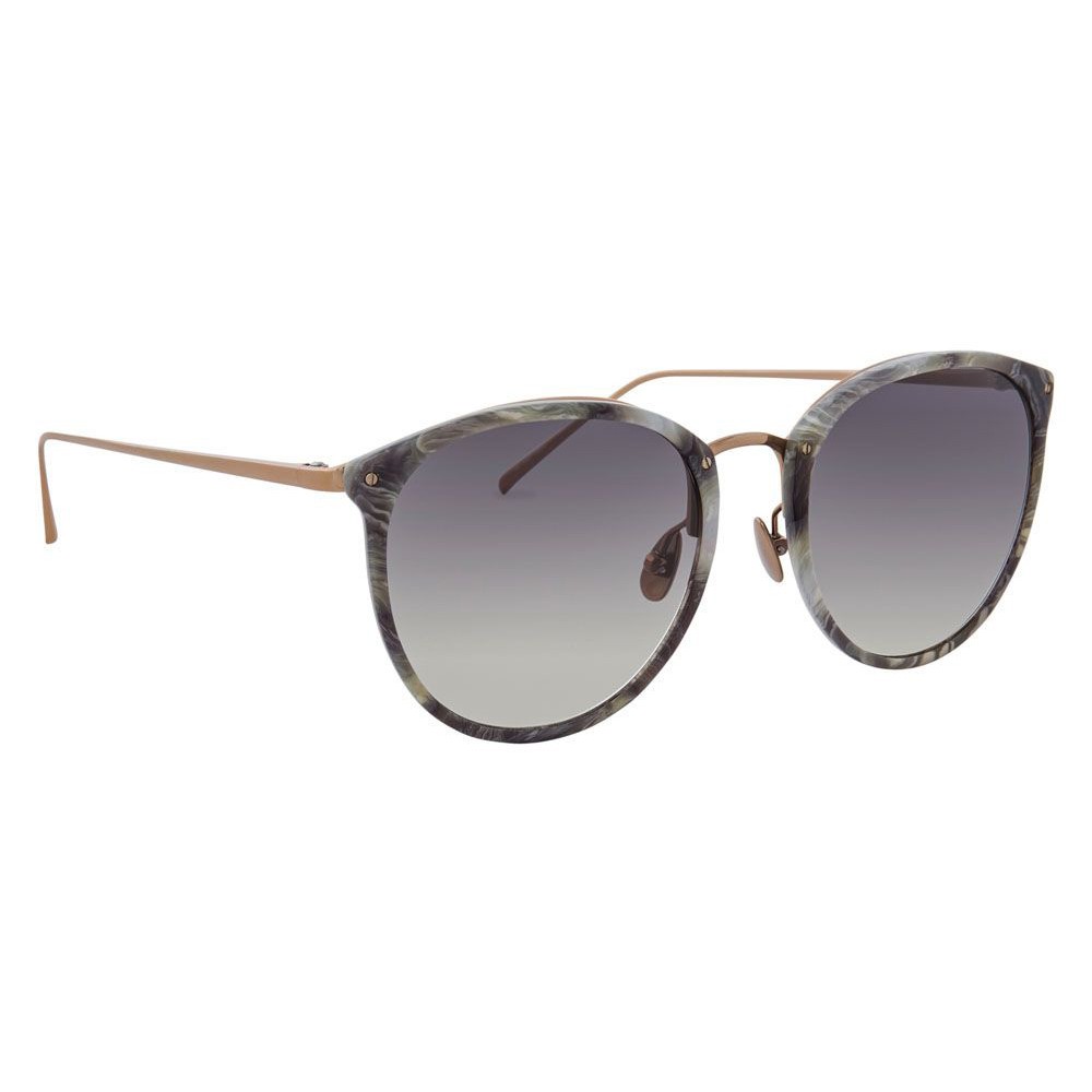Linda Farrow - 251 C41 Oval Sunglasses - Grey Marble - Linda Farrow Eyewear  - Avvenice