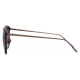 Linda Farrow - Occhiali da Sole Ovali 251 C41 - Marmo Grigio - Linda Farrow Eyewear