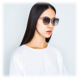 Linda Farrow - 251 C41 Oval Sunglasses - Grey Marble - Linda Farrow Eyewear