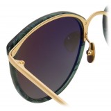 Linda Farrow - 251 C40 Oval Sunglasses - Jade - Linda Farrow Eyewear