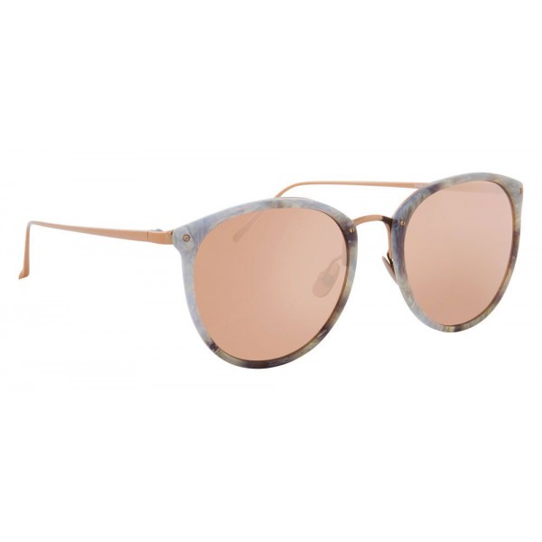 Linda Farrow - 251 C41 Oval Sunglasses - Grey Marble - Linda Farrow Eyewear  - Avvenice