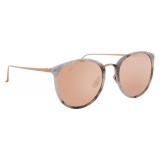 Linda Farrow - Occhiali da Sole Ovali 251 C52 - Marmo - Linda Farrow Eyewear