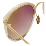 Linda Farrow - 251 C42 Oval Sunglasses - Quartz - Linda Farrow Eyewear