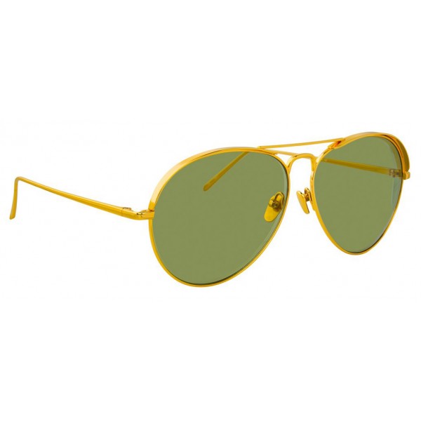 Linda Farrow - 594 C5 Aviator Sunglasses - Yellow Gold - Linda Farrow Eyewear