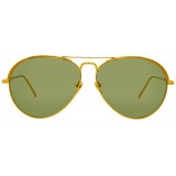 Linda Farrow - 594 C5 Aviator Sunglasses - Yellow Gold - Linda Farrow Eyewear