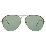 Linda Farrow - 594 C6 Aviator Sunglasses - White Gold - Linda Farrow Eyewear