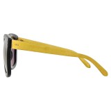 Linda Farrow - Occhiali da Sole Oversize 513 C6 - Neri - Linda Farrow Eyewear