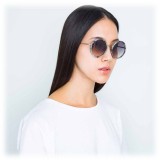 Linda Farrow - 239 C50 Round Sunglasses - Grey Marble - Linda Farrow Eyewear