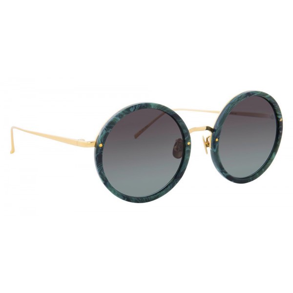 Linda Farrow - 239 C49 Round Sunglasses - Jade - Linda Farrow Eyewear