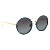 Linda Farrow - 239 C49 Round Sunglasses - Jade - Linda Farrow Eyewear