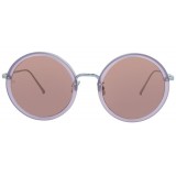 Linda Farrow - 239 C59 Round Sunglasses - Milky Purple - Linda Farrow Eyewear