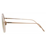 Linda Farrow - 239 C57 Round Sunglasses - Milky Peach - Linda Farrow Eyewear