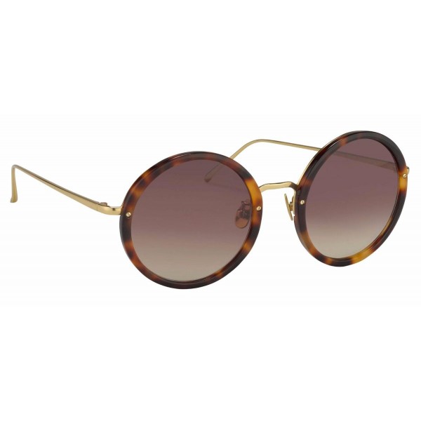 Linda Farrow - Occhiali da Sole Rotondi 239 C12 - Tartaruga - Linda Farrow Eyewear