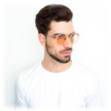 Linda Farrow - 239 C57 Round Sunglasses - Milky Peach - Linda Farrow Eyewear