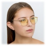 Linda Farrow - Occhiali da Sole Quadrati 479 C13 - Oro Giallo - Linda Farrow Eyewear