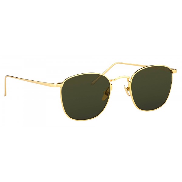 Linda Farrow - Occhiali da Sole Quadrati 479 C5 - Oro Giallo - Linda Farrow Eyewear