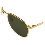 Linda Farrow - 479 C5 Square Sunglasses - Yellow Gold - Linda Farrow Eyewear