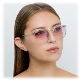 Linda Farrow - 251 C60 Oval Sunglasses - Clear - Linda Farrow Eyewear