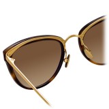 Linda Farrow - Occhiali da Sole Cat Eye 683 C3 - Tartaruga - Linda Farrow Eyewear