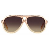 Linda Farrow - 149 C24 Aviator Sunglasses - Pink Snakeskin - Linda Farrow Eyewear