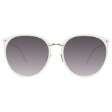 Linda Farrow - 747 C4 Oversized Sunglasses - White - Linda Farrow Eyewear