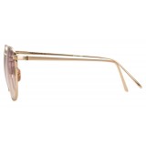 Linda Farrow - Occhiali da Sole Quadrati 479 C15 - Oro Chiaro - Linda Farrow Eyewear