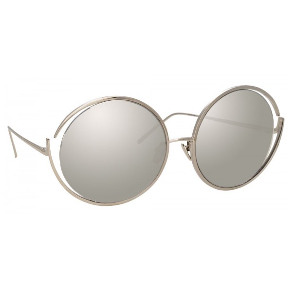 Linda Farrow - 680 C2 Round Sunglasses - White Gold - Linda Farrow Eyewear