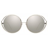 Linda Farrow - 680 C2 Round Sunglasses - White Gold - Linda Farrow Eyewear