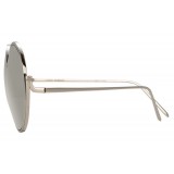 Linda Farrow - 680 C2 Round Sunglasses - White Gold - Linda Farrow Eyewear