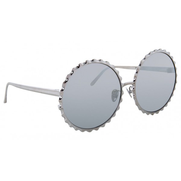 Linda Farrow - 662 C2 Round Sunglasses - White Gold - Linda Farrow Eyewear