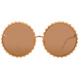 Linda Farrow - 662 C3 Round Sunglasses - Rose Gold - Linda Farrow Eyewear