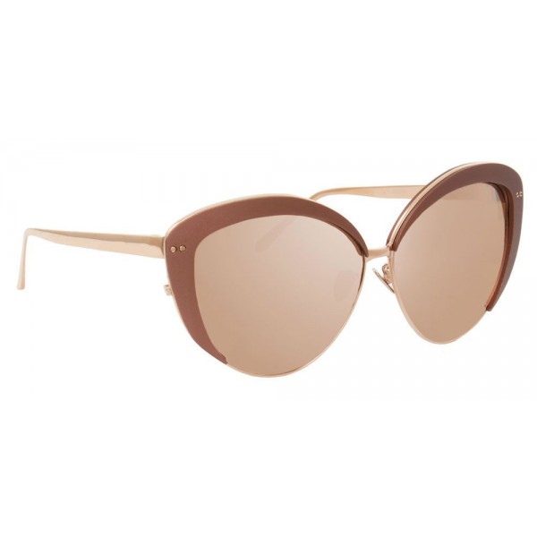 Linda Farrow - 579 C3 Cat Eye Sunglasses - Copper - Linda Farrow Eyewear