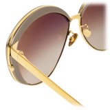 Linda Farrow - 579 C5 Cat Eye Sunglasses - Taupe - Linda Farrow Eyewear