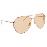 Linda Farrow - 425 C15 Aviator Sunglasses - Rose Gold - Linda Farrow Eyewear