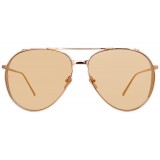 Linda Farrow - 425 C15 Aviator Sunglasses - Rose Gold - Linda Farrow Eyewear