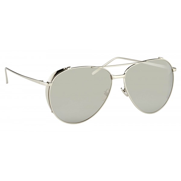 Linda Farrow - 425 C2 Aviator Sunglasses - White Gold - Linda Farrow Eyewear - Kourtney Kardashian - Olivia Munn - Official