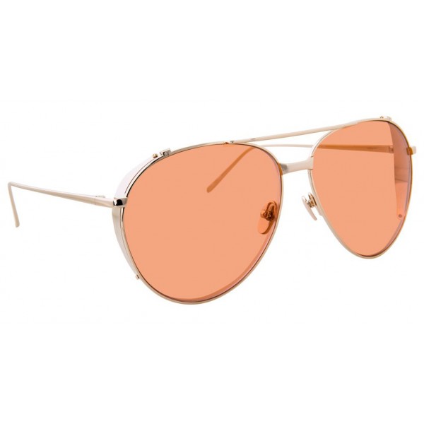 Linda Farrow - Occhiali da Sole Aviator 425 C16 - Oro Chiaro - Linda Farrow Eyewear