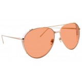 Linda Farrow - 425 C16 Aviator Sunglasses - Light Gold - Linda Farrow Eyewear