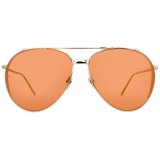 Linda Farrow - 425 C16 Aviator Sunglasses - Light Gold - Linda Farrow Eyewear