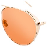 Linda Farrow - 425 C16 Aviator Sunglasses - Light Gold - Linda Farrow Eyewear