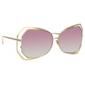 Linda Farrow - 695 C8 Oversized Sunglasses - Light Gold - Linda Farrow Eyewear