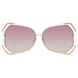 Linda Farrow - 695 C8 Oversized Sunglasses - Light Gold - Linda Farrow Eyewear