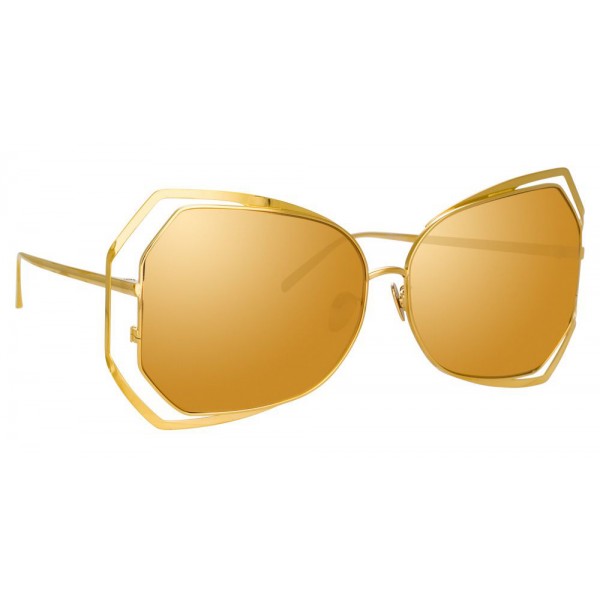 Linda Farrow - 695 C1 Oversized Sunglasses - Yellow Gold - Linda Farrow Eyewear