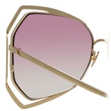 Linda Farrow - 695 C8 Oversized Sunglasses - Light Gold - Linda Farrow Eyewear