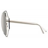 Linda Farrow - 695 C2 Oversized Sunglasses - White Gold - Linda Farrow Eyewear