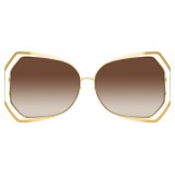 Linda Farrow - 695 C4 Oversized Sunglasses - Yellow Gold - Linda Farrow Eyewear