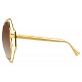 Linda Farrow - 695 C4 Oversized Sunglasses - Yellow Gold - Linda Farrow Eyewear