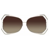 Linda Farrow - 695 C5 Oversized Sunglasses - White Gold - Linda Farrow Eyewear