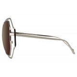 Linda Farrow - 695 C5 Oversized Sunglasses - White Gold - Linda Farrow Eyewear